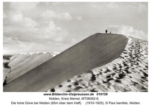 Nidden, Die hohe Düne bei Nidden (65m über dem Haff)