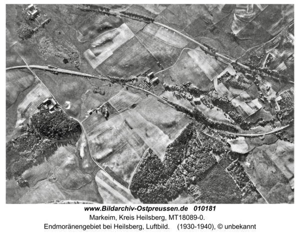 Kreis Heilsberg, Endmoränengebiet bei Heilsberg, Luftbild