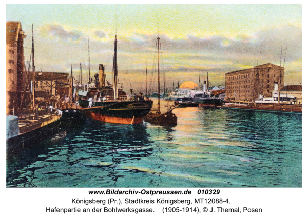 Königsberg, Hafenpartie an der Bohlwerksgasse