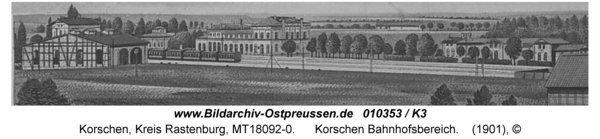 Korschen, Bahnhofsbereich