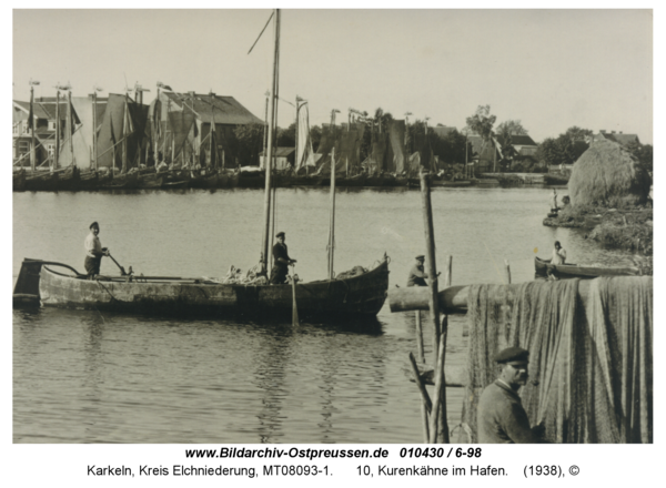 Karkeln, 10, Kurenkähne im Hafen