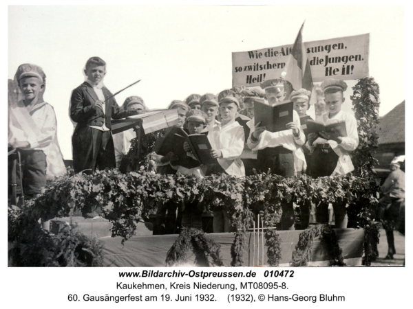 Kaukehmen, 60. Gausängerfest am 19. Juni 1932