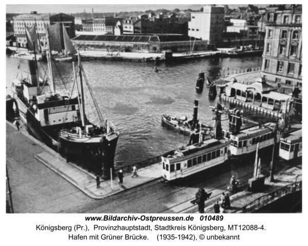 Königsberg, Hafen mit Grüner Brücke