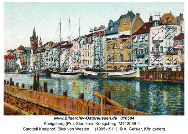 Königsberg, Stadtteil Kneiphof, Blick von Westen