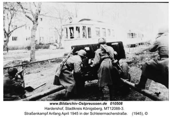 Hardershof, Straßenkampf Anfang April 1945 in der Schleiermacherstraße