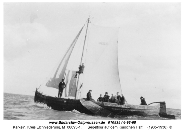 Karkeln, Segeltour auf dem Kurischen Haff