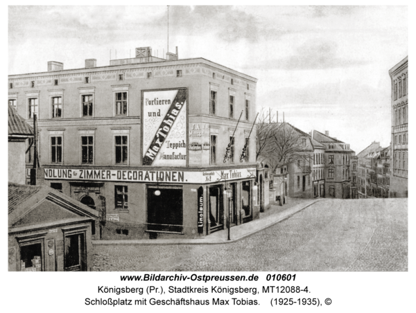 Königsberg, Schloßplatz mit Geschäftshaus Max Tobias