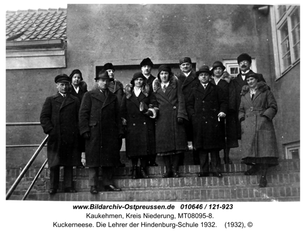 Kuckerneese. Die Lehrer der Hindenburg-Schule 1932