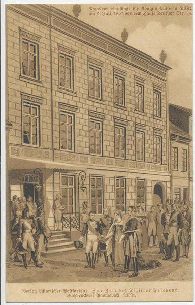 Tilsit, 6. Juli 1807, Deutsche Str. 24, Napoleon empfängt die Königin Luise