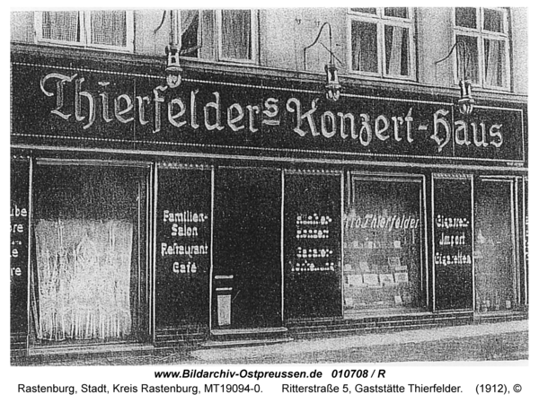 Rastenburg, Ritterstraße 5, Gaststätte Thierfelder