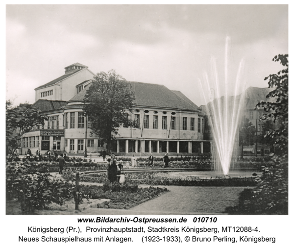 Königsberg, Neues Schauspielhaus mit Anlagen