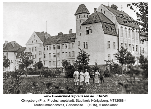 Königsberg, Taubstummenanstalt, Gartenseite