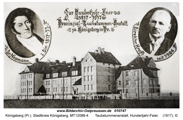 Königsberg, Taubstummenanstalt, Hundertjahr-Feier