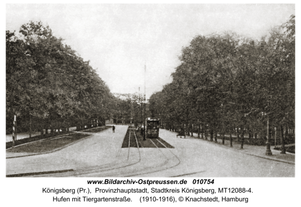 Königsberg, Hufen mit Tiergartenstraße