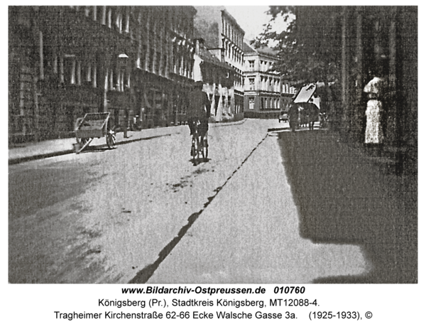 Königsberg, Tragheimer Kirchenstraße 62-66 Ecke Walsche Gasse 3a