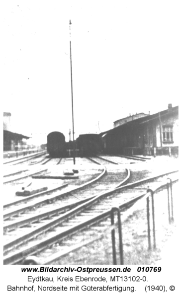 Eydtkau, Bahnhof, Nordseite mit Güterabfertigung