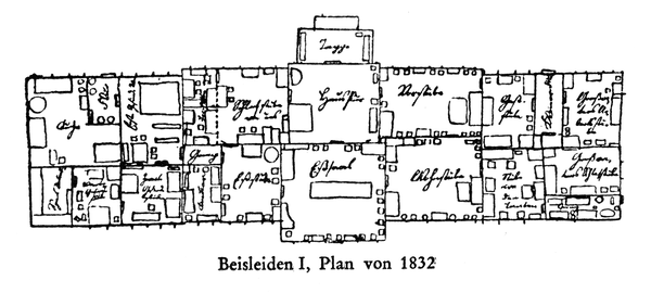 Beisleiden, Schloß, Plan von 1832