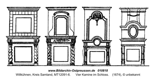 Willkühnen, Vier Kamine im Schloss