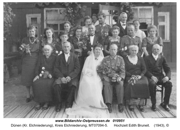 Dünen, Hochzeit Edith Bruneit