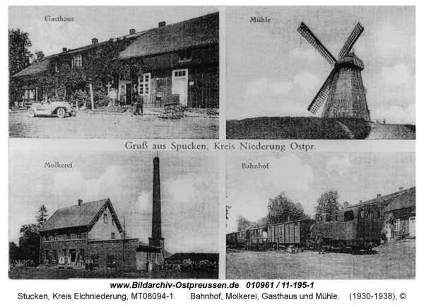 Stucken, Bahnhof, Molkerei, Gasthaus und Mühle