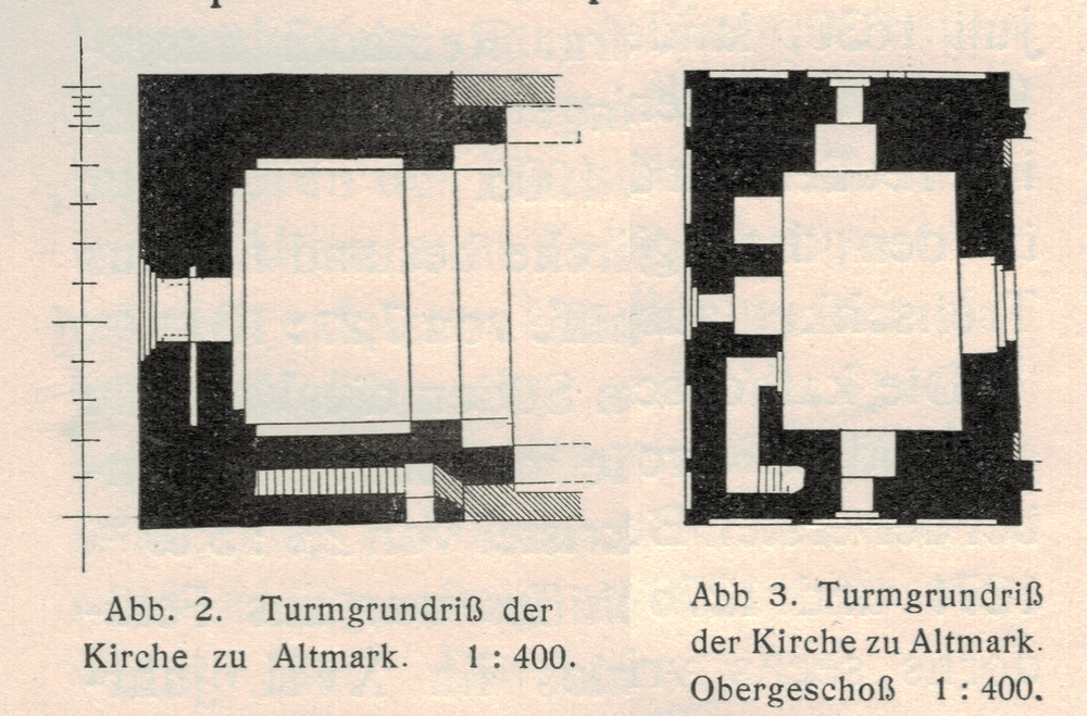 Altmark, Kirche, Turmgrundriss, Turm-Obergeschoss