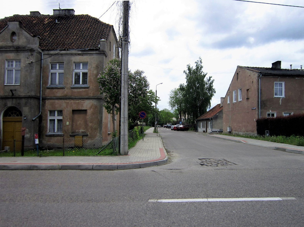 Rößel, (Reszel), ehem. Horst-Wessel-Str., Blick in die Memelstraße