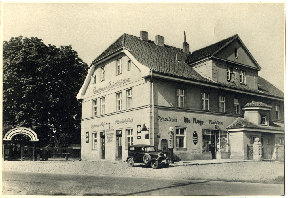 Quednau Stadtkr. Königsberg, Hauptstr. 3, Quednauer "Lustschlösschen", Restaurant, Familiengarten, Schankwirtschaft und Kolonialwarenladen