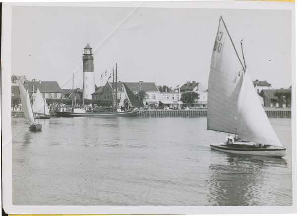 Pillau, Stadt, Segelboote im Hafen