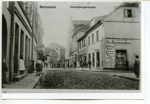 Bartenstein, Blick in die Königsberger Straße aus Richtung Markt