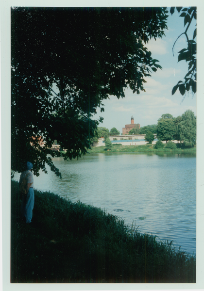 Tilsit, Schloßmühlenteich, Blick zur Actien-Brauerei