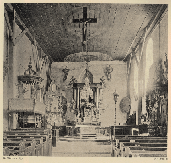 Altmark, Kirche, Innenansicht der 1905 abgebrochenen Kirche