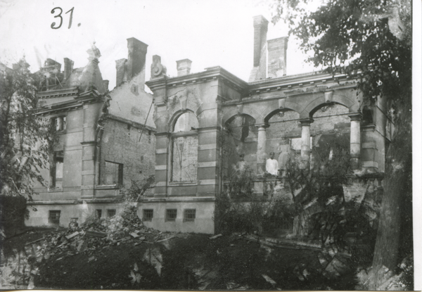 Bartenstein, Am 29.8.1914  von den Russen zerschossenes Offiziers-Casino