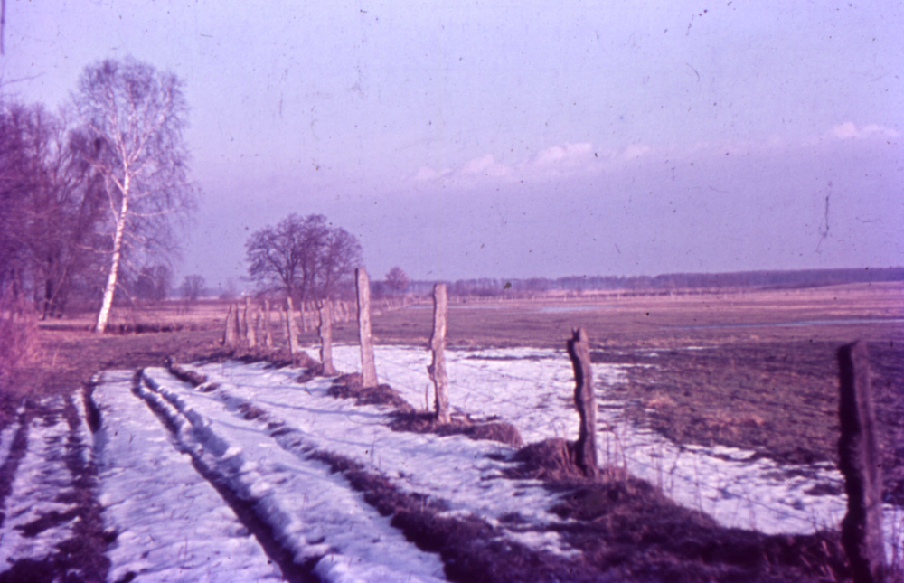 Klein Guja, Blick in die Landschaft mit etwas Schnee