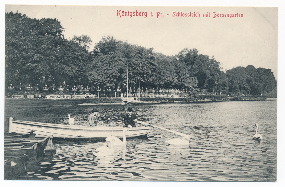 Königsberg, Schloßteich mit Börsengarten