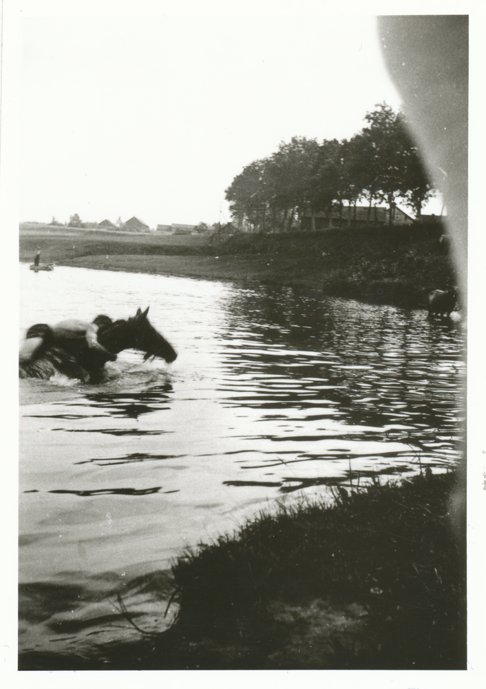 Angerapp (Fluss), Jugend mit Pferd im Fluss bei Naujoken