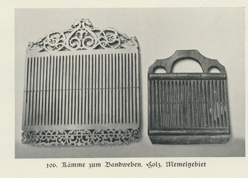 Memelgebiet, Kämme zum Handweben aus Holz