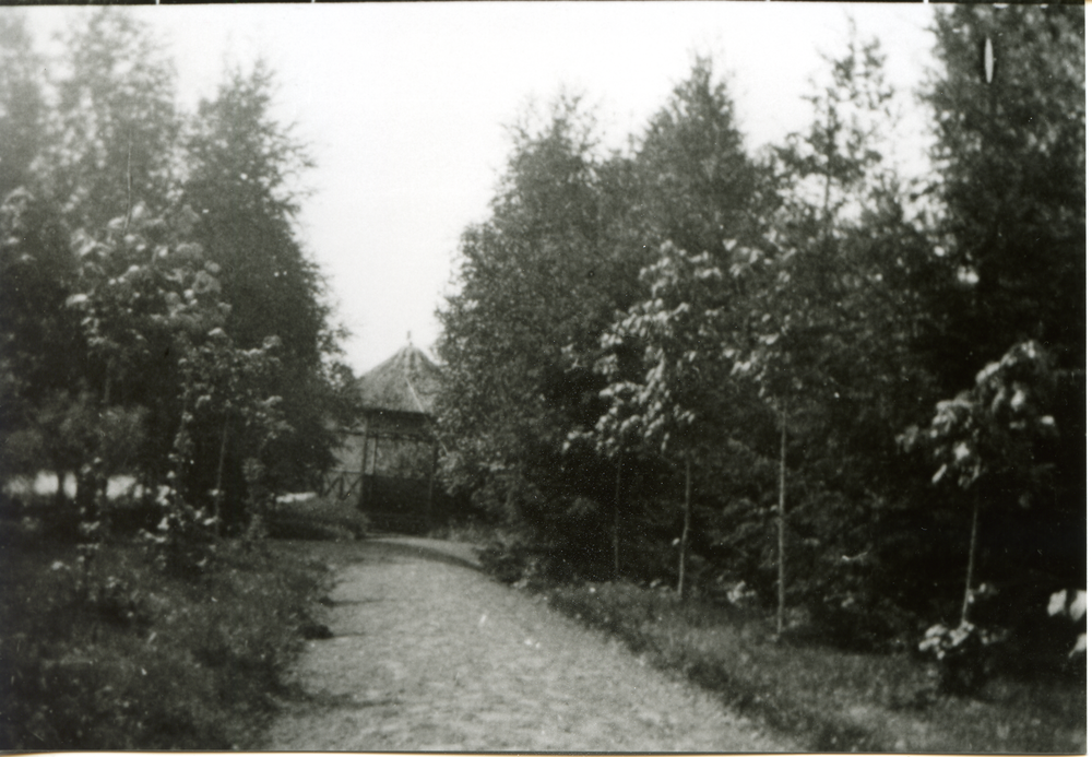 Pohiebels Kr. Bartenstein, Gut, Lindenweg zum Pavillon an der Alle