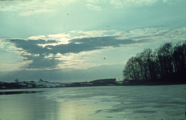 Klein Guja, Nordenburger See mit Blick zum Gut, zur Winterszeit