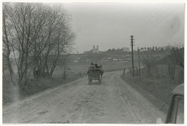 Schirwindt, Stadt, Blick zur litauischen Stadt Naumiestis von der Landstraße