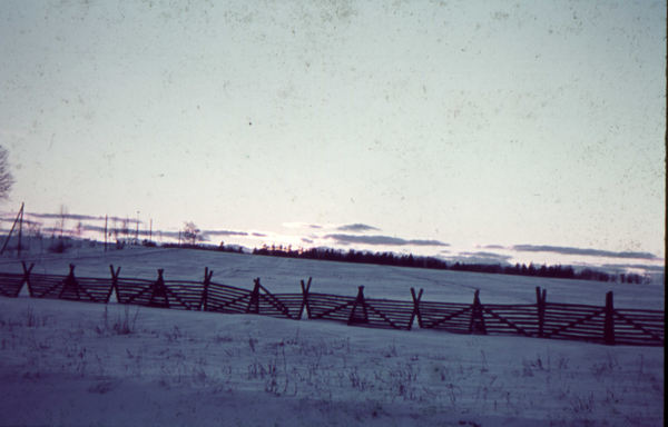 Cranz Kr. Samland, Winterlandschaft mit Schneezäunen