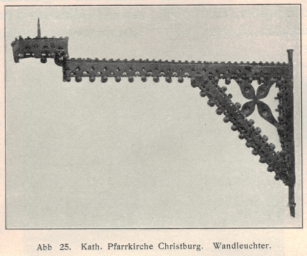 Christburg Kr. Stuhm, Ort,   Kath. Pfarrkirche, Wandleuchter