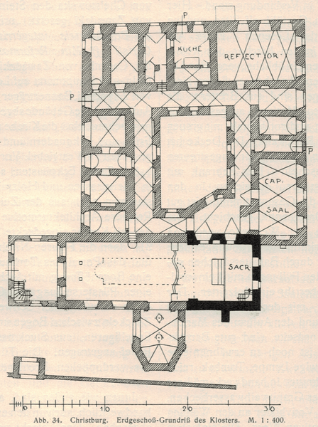 Christburg Kr. Stuhm, Ort, Ehem. Kloster, Grundriss Erdgeschoss