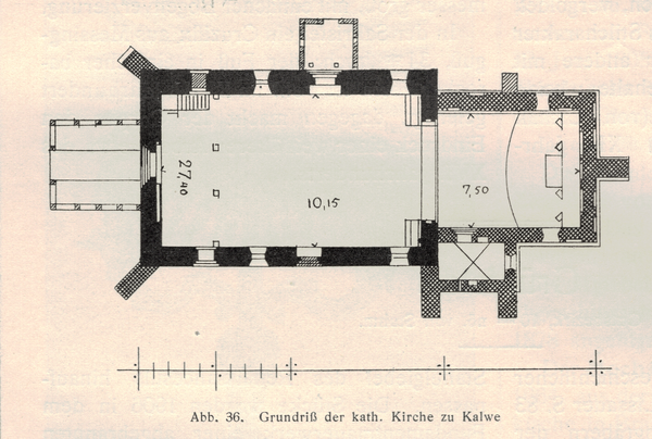 Kalwe, Kath. Kirche, Grundriss