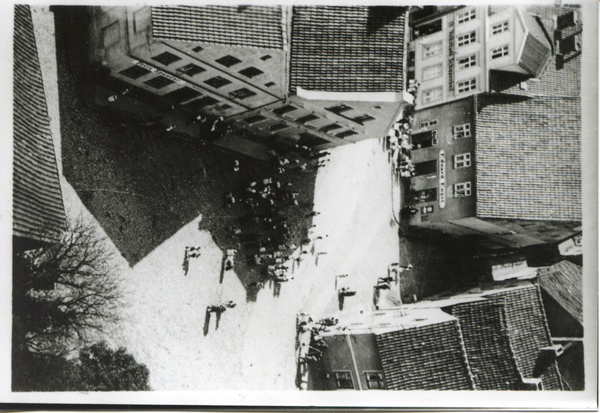 Schippenbeil, Blick vom Kirchturm auf den Kirchplatz