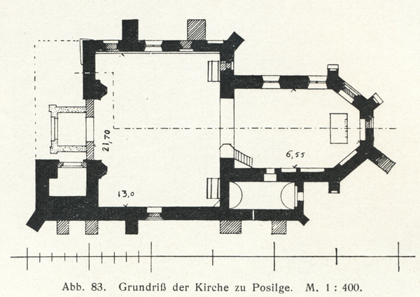 Posilge, Kirche, Grundriss