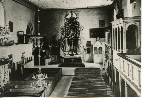 Domnau, Stadt, Ev. Kirche, Blick in den Kirchenraum nach Osten