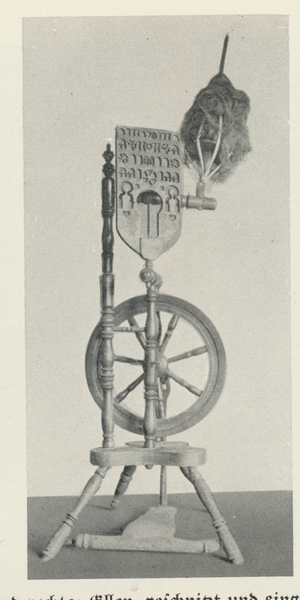 Insterburg (Kreis), Spinnrad mit Kratzenhalter aus der Gegend
