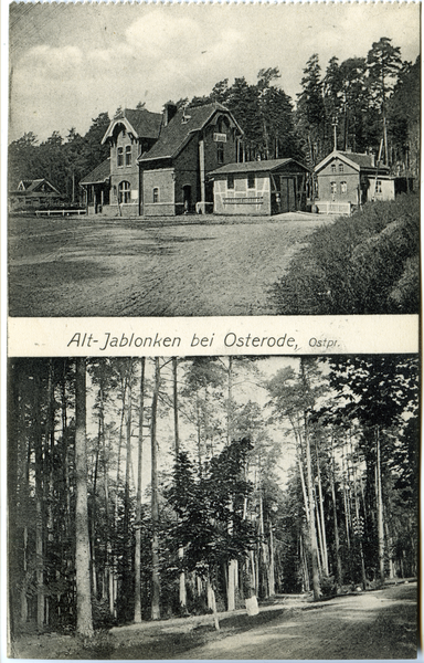 Alt Jablonken, Bahnhof und Waldpartie