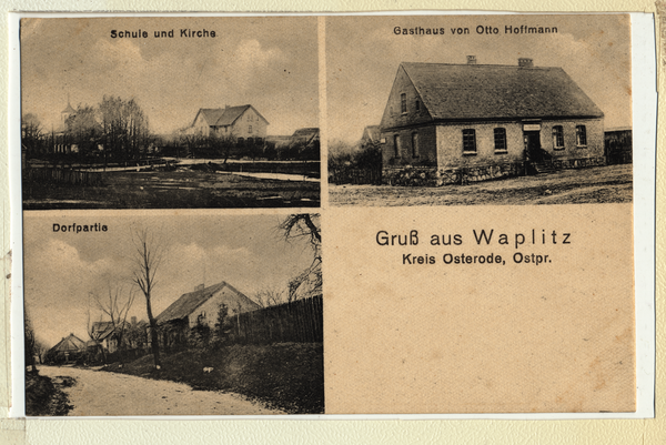 Waplitz, Schule, Kirche, Gasthaus Otto Hoffmann, Ortsansicht