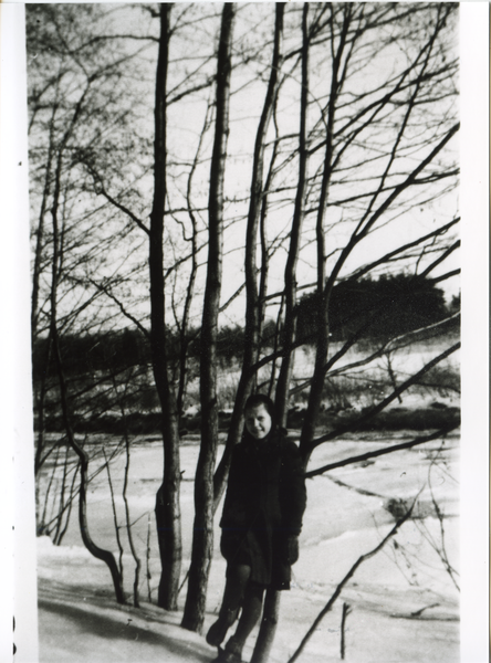 Friedland (Ostpr.), Doris Wittstock an der Alle (Winteraufnahme)